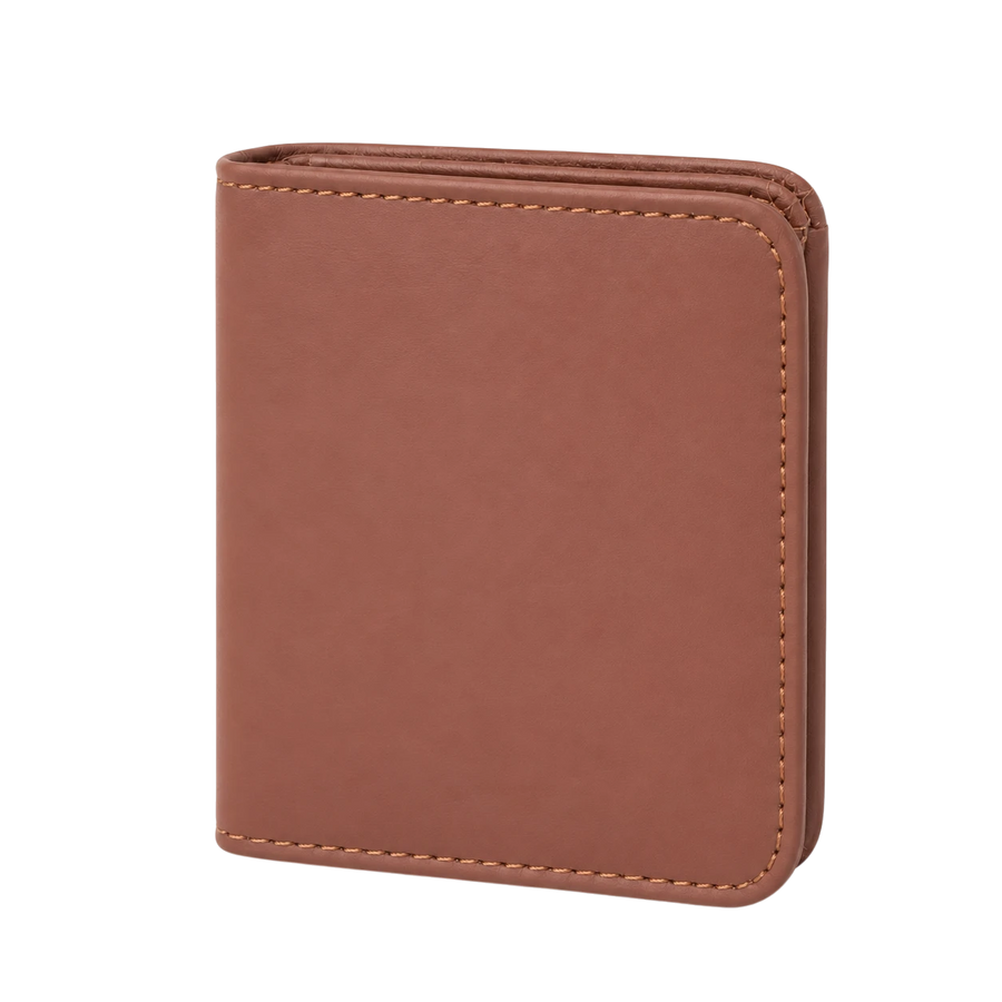 Slim Leather Card Holder - Dark Brown