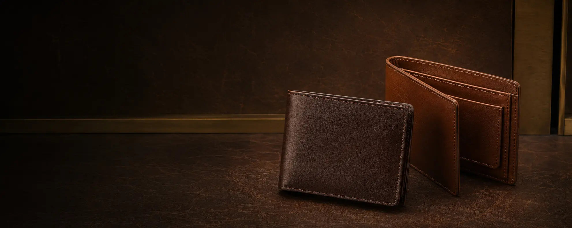 Brown leather wallets from MubashirHide
