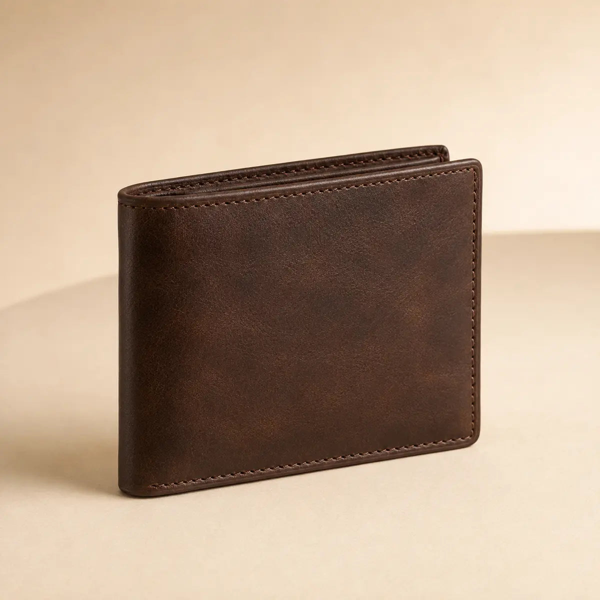 Chocolate brown leather wallet
